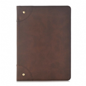 Case voor iPad 10.2" (2020) (2019) Retro Leereffect Met Klinknagels