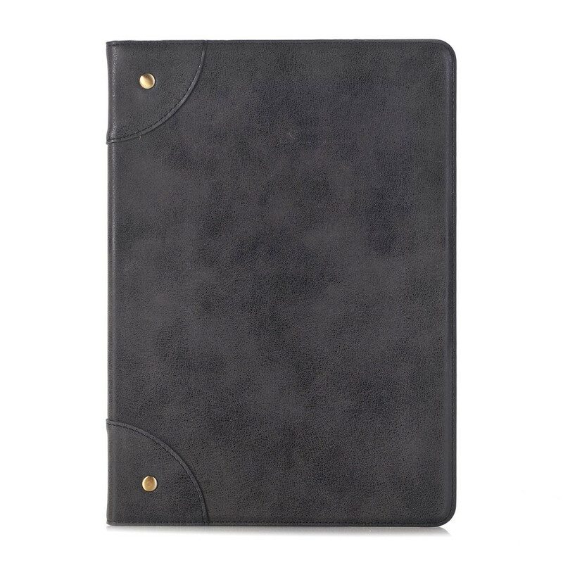 Case voor iPad 10.2" (2020) (2019) Retro Leereffect Met Klinknagels