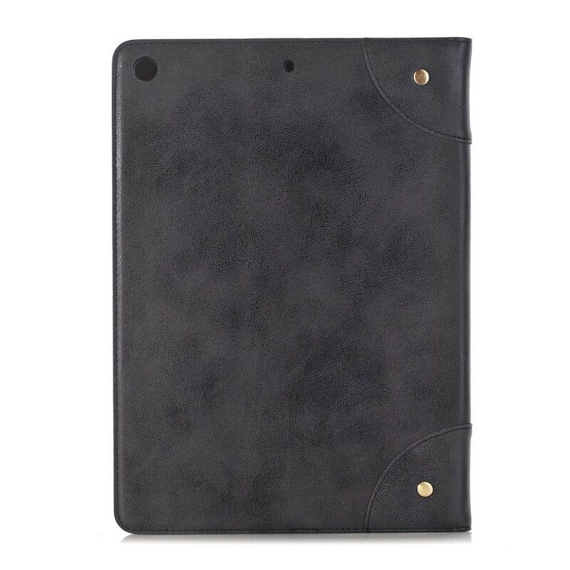 Case voor iPad 10.2" (2020) (2019) Retro Leereffect Met Klinknagels