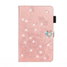 Folio-hoesje voor iPad 10.2" (2020) (2019) Diamantvlinders Leereffect