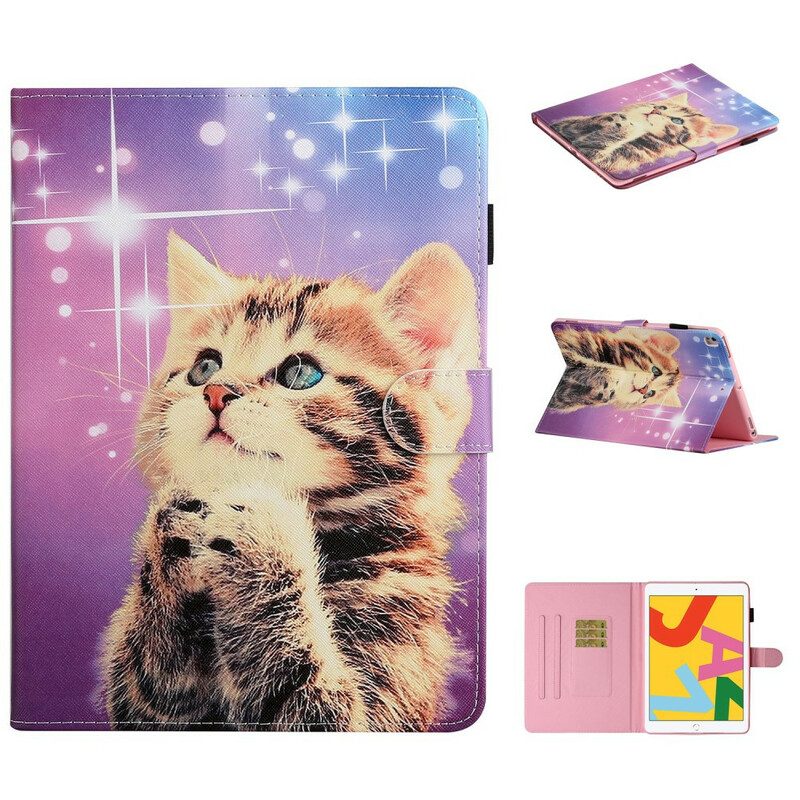 Folio-hoesje voor iPad 10.2" (2020) (2019) Kitten Sterren