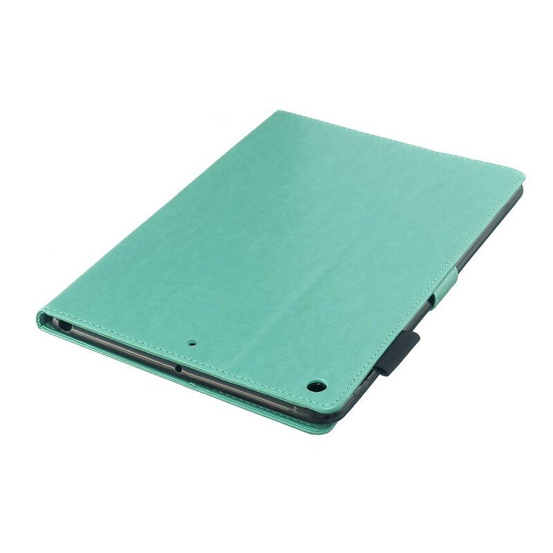 Folio-hoesje voor iPad 10.2" (2020) (2019) Leereffect Soberheid Vlinders