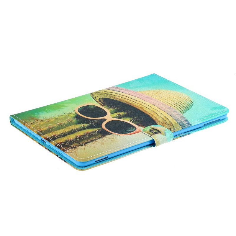 Leren Hoesje voor iPad 10.2" (2020) (2019) Cactussen Ontspannen