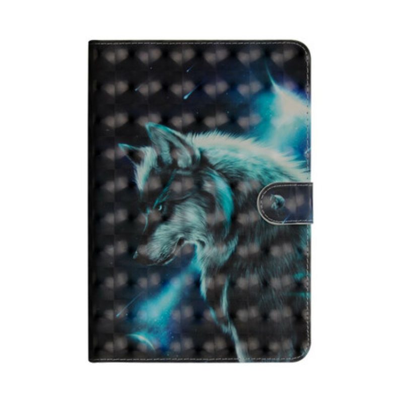 Leren Hoesje voor iPad 10.2" (2020) (2019) Lichtvlek Wolf