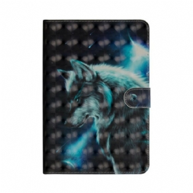 Leren Hoesje voor iPad 10.2" (2020) (2019) Lichtvlek Wolf