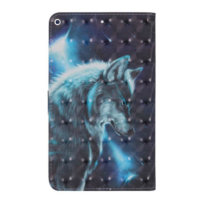 Leren Hoesje voor iPad 10.2" (2020) (2019) Lichtvlek Wolf