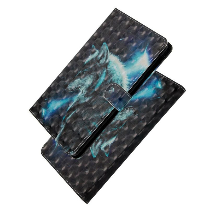 Leren Hoesje voor iPad 10.2" (2020) (2019) Lichtvlek Wolf