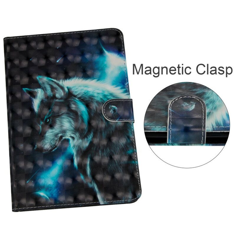 Leren Hoesje voor iPad 10.2" (2020) (2019) Lichtvlek Wolf