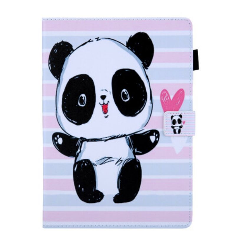 Leren Hoesje voor iPad 10.2" (2020) (2019) Panda Liefde