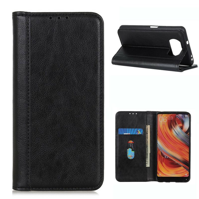 Bescherming Hoesje voor Poco X3 / X3 Pro / X3 NFC Folio-hoesje Elegantie Split Litchi Leer