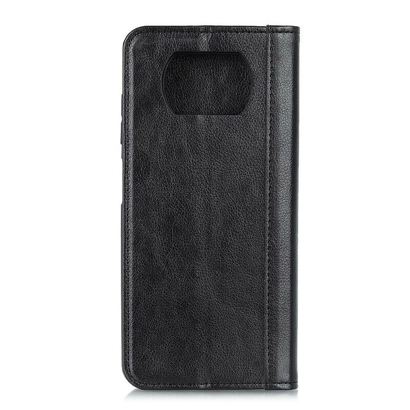 Bescherming Hoesje voor Poco X3 / X3 Pro / X3 NFC Folio-hoesje Elegantie Split Litchi Leer