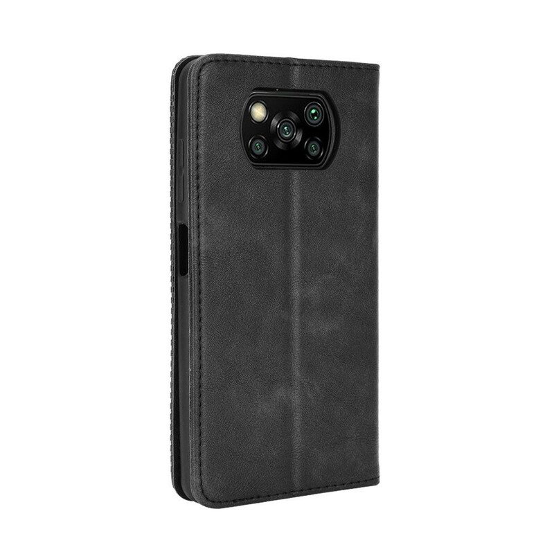 Bescherming Hoesje voor Poco X3 / X3 Pro / X3 NFC Folio-hoesje Gestileerd Vintage Leereffect