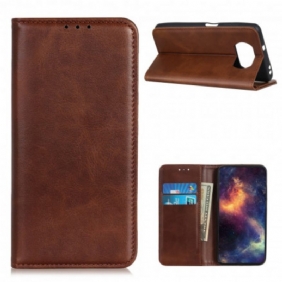 Bescherming Hoesje voor Poco X3 / X3 Pro / X3 NFC Folio-hoesje Premium Split Litchi-leer