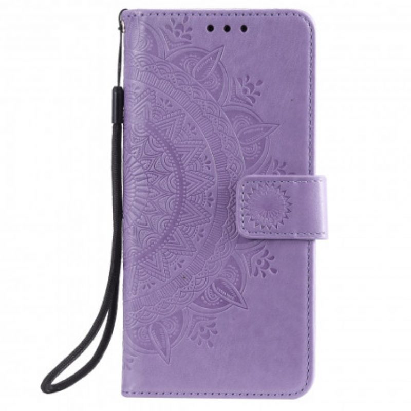 Flip Case voor Poco X3 / X3 Pro / X3 NFC Zon Mandala