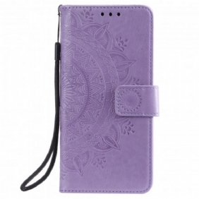 Flip Case voor Poco X3 / X3 Pro / X3 NFC Zon Mandala