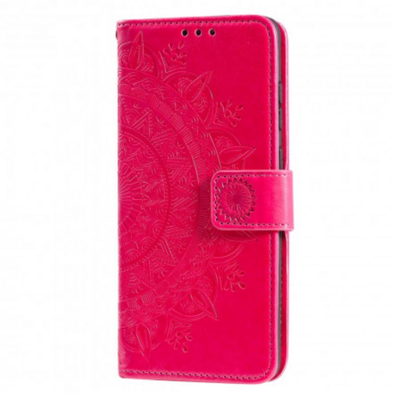 Flip Case voor Poco X3 / X3 Pro / X3 NFC Zon Mandala