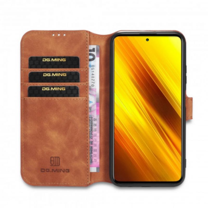 Folio-hoesje voor Poco X3 / X3 Pro / X3 NFC Dg.ming Retro