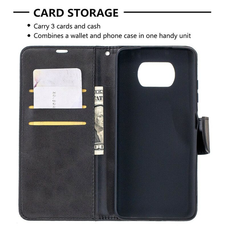 Folio-hoesje voor Poco X3 / X3 Pro / X3 NFC Flip Case Gladde Flap Schuin