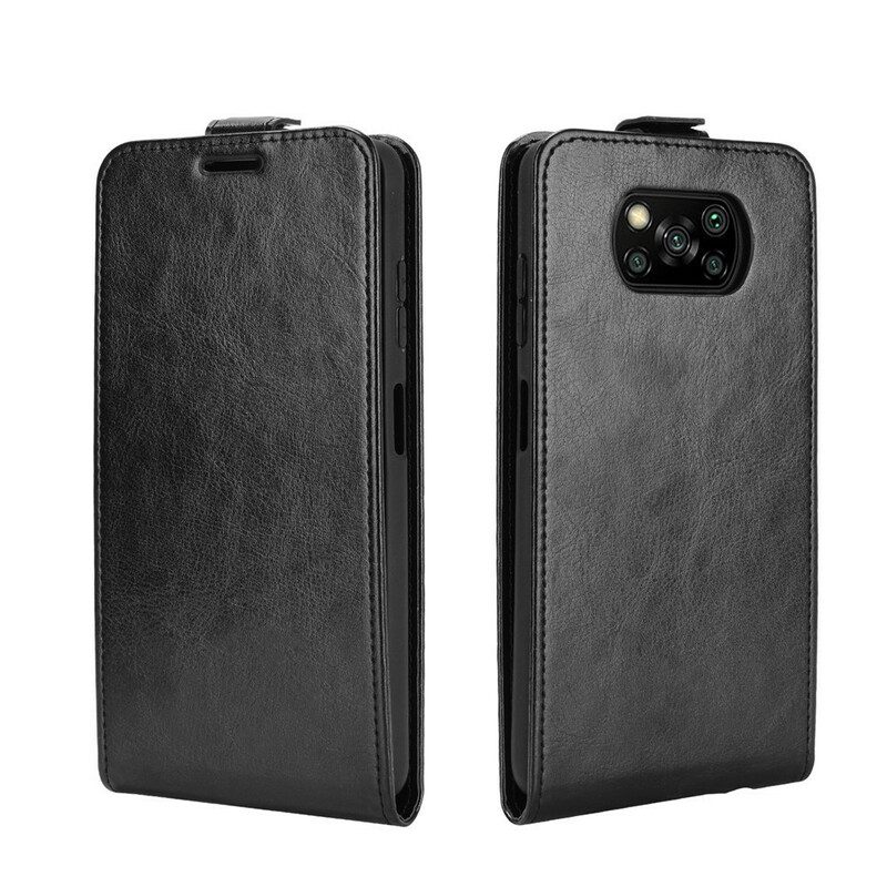 Folio-hoesje voor Poco X3 / X3 Pro / X3 NFC Flip Case Verticale Flap Met Leereffect