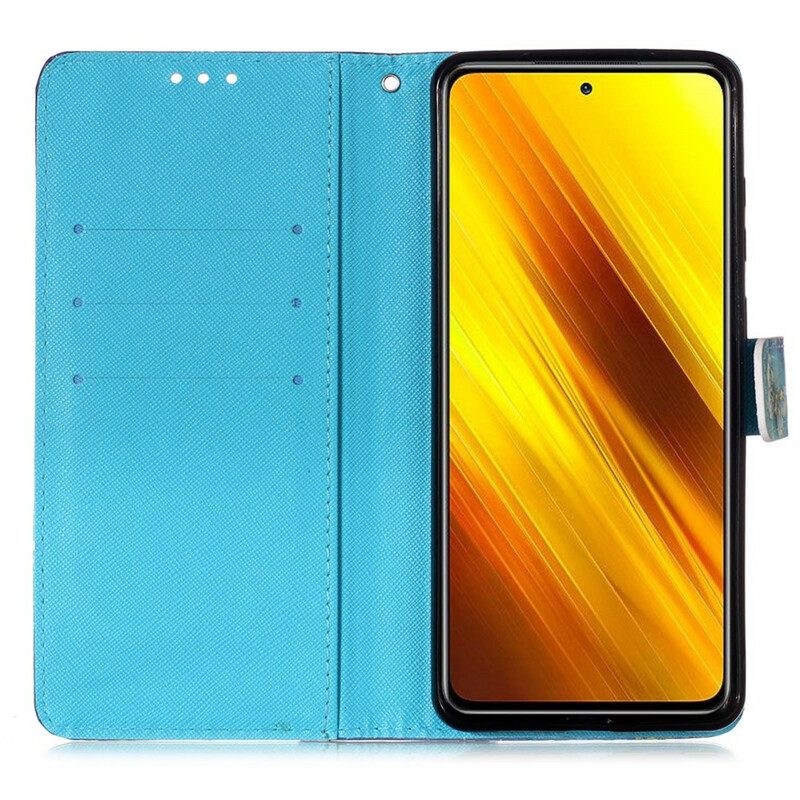 Folio-hoesje voor Poco X3 / X3 Pro / X3 NFC Gouden Vlinders