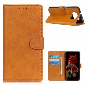 Folio-hoesje voor Poco X3 / X3 Pro / X3 NFC Retro Mat Leereffect