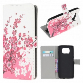 Folio-hoesje voor Poco X3 / X3 Pro / X3 NFC Tropische Bloemen