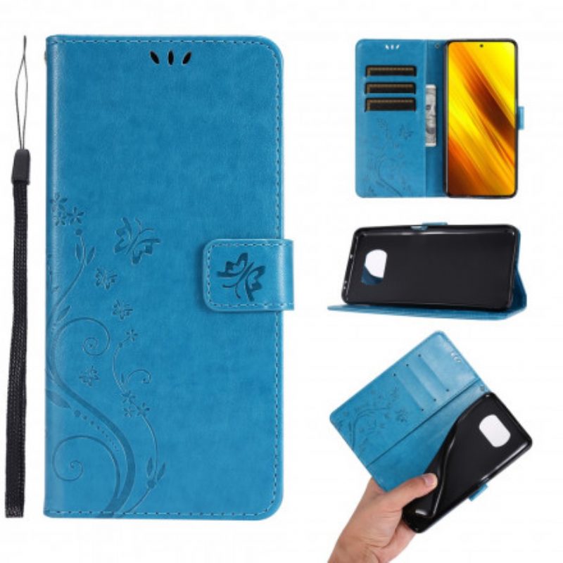 Folio-hoesje voor Poco X3 / X3 Pro / X3 NFC Vlinders In De Wind