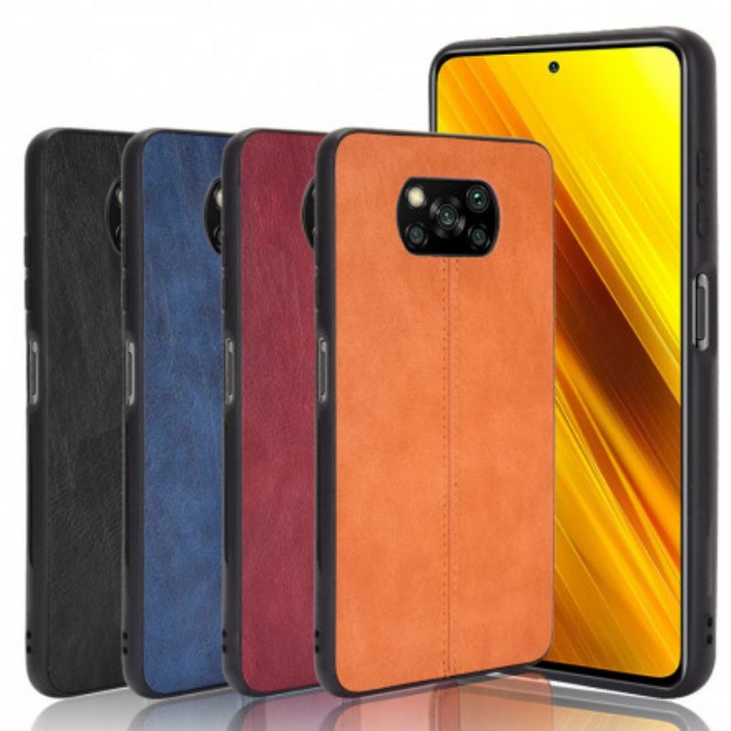 Hoesje voor Poco X3 / X3 Pro / X3 NFC Couture-leereffect