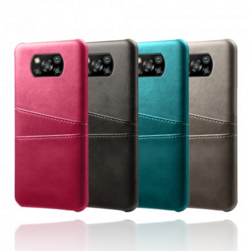 Hoesje voor Poco X3 / X3 Pro / X3 NFC Dubbele Kaarthouder Ksq