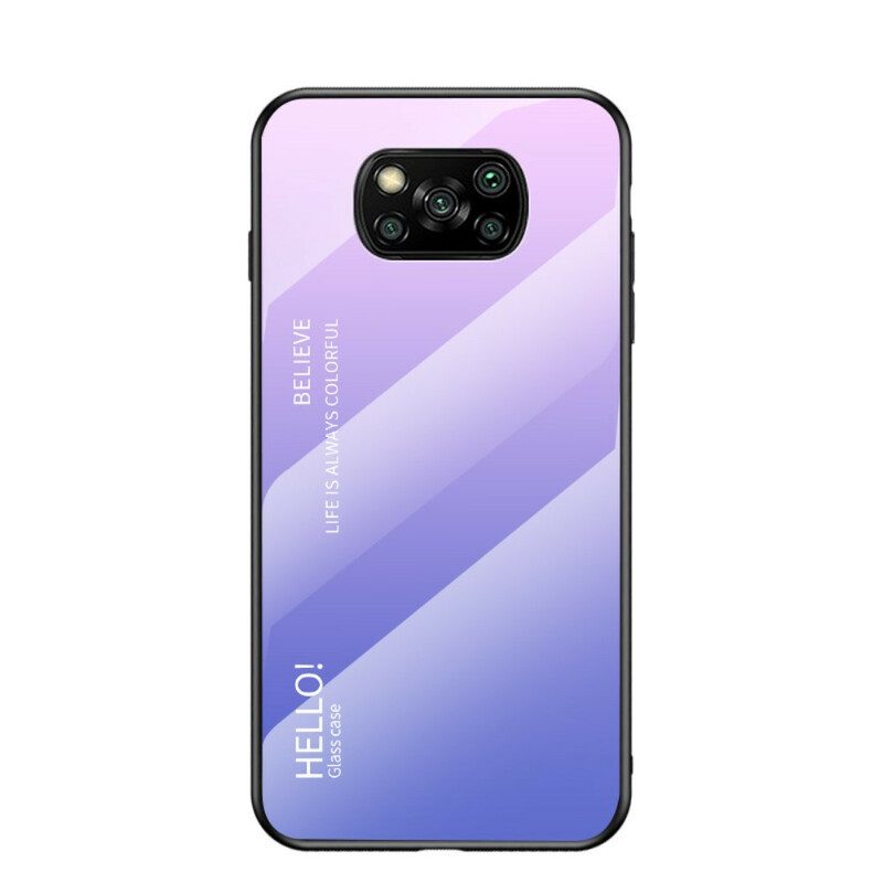 Hoesje voor Poco X3 / X3 Pro / X3 NFC Gehard Glas Hallo