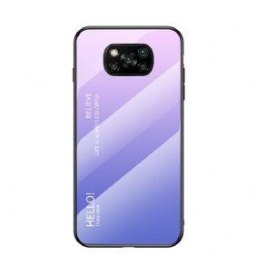 Hoesje voor Poco X3 / X3 Pro / X3 NFC Gehard Glas Hallo