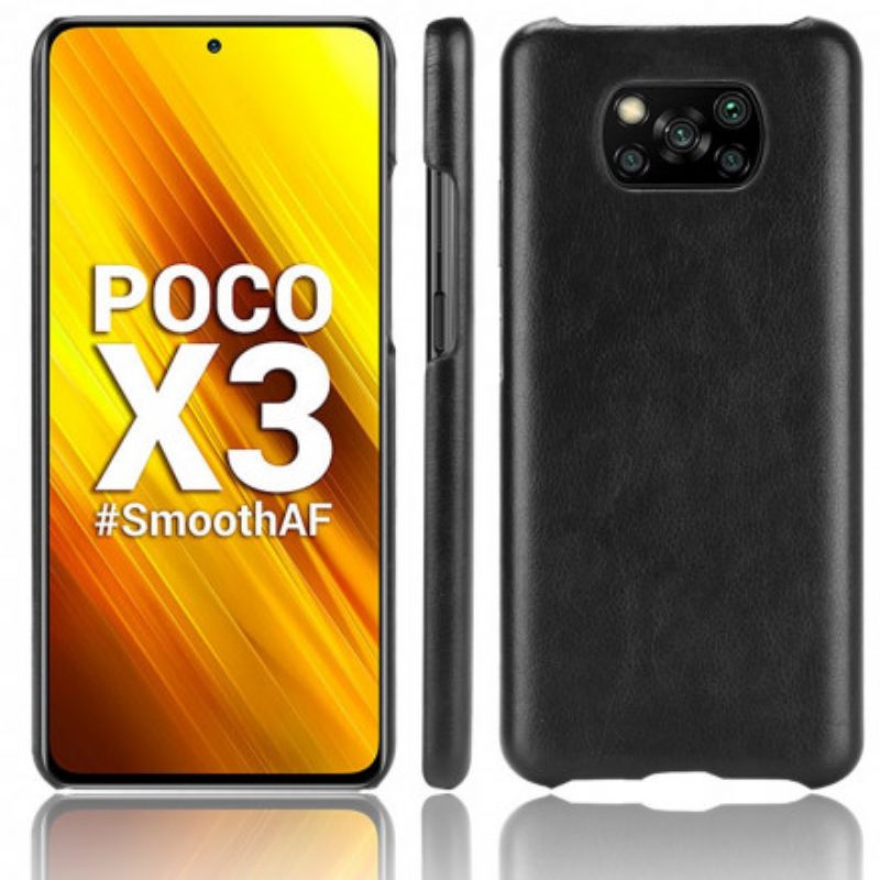 Hoesje voor Poco X3 / X3 Pro / X3 NFC Litchi Performance Leereffect