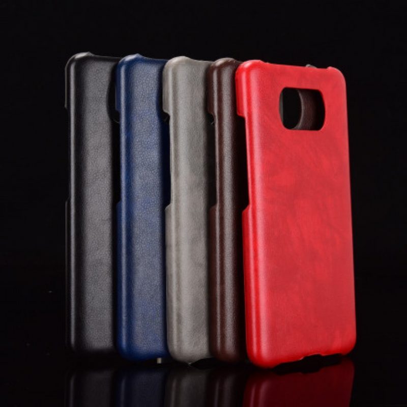 Hoesje voor Poco X3 / X3 Pro / X3 NFC Litchi Performance Leereffect