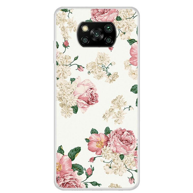 Hoesje voor Poco X3 / X3 Pro / X3 NFC Vrijheid Bloemen