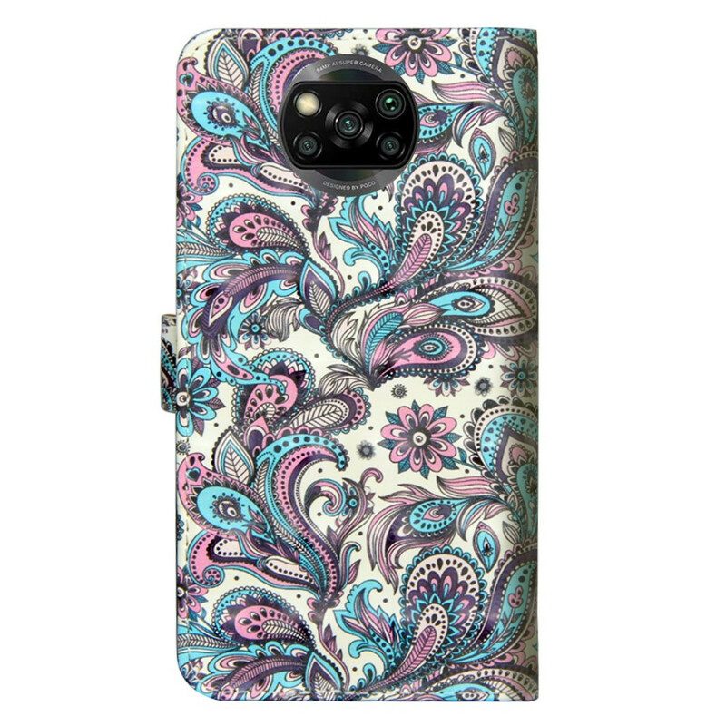 Leren Hoesje voor Poco X3 / X3 Pro / X3 NFC Bloemen Patronen