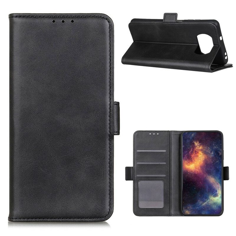 Leren Hoesje voor Poco X3 / X3 Pro / X3 NFC Folio-hoesje Dubbele Klep