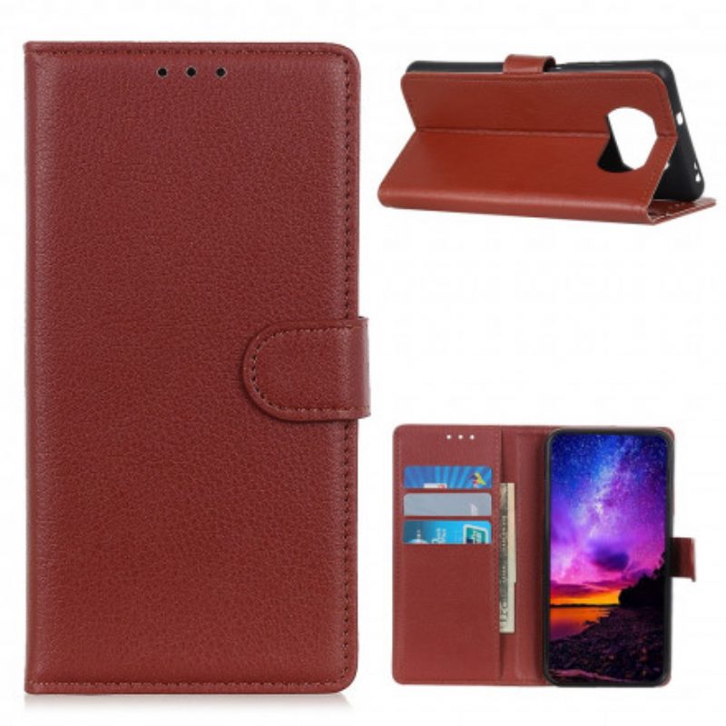 Leren Hoesje voor Poco X3 / X3 Pro / X3 NFC Lychee Kunstleer