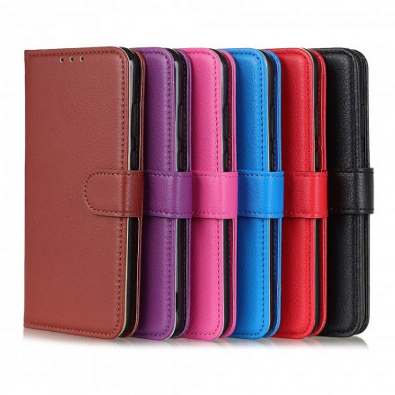 Leren Hoesje voor Poco X3 / X3 Pro / X3 NFC Lychee Kunstleer