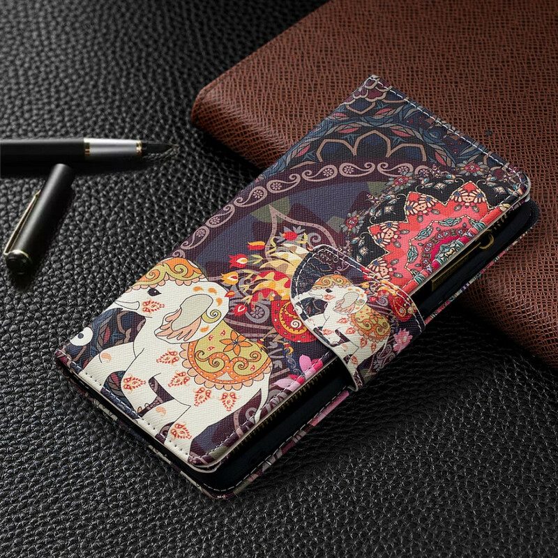 Leren Hoesje voor Poco X3 / X3 Pro / X3 NFC Olifantenzak Met Ritssluiting