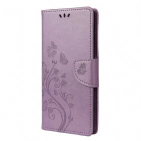 Leren Hoesje voor Poco X3 / X3 Pro / X3 NFC Vlinders En Bloemen