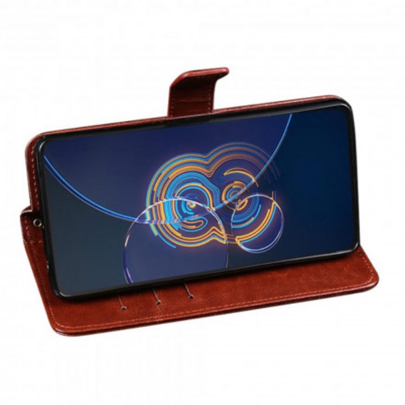 Flip Case voor Asus Zenfone 8 Flip Folio-hoesje Imitatieleer Idewei