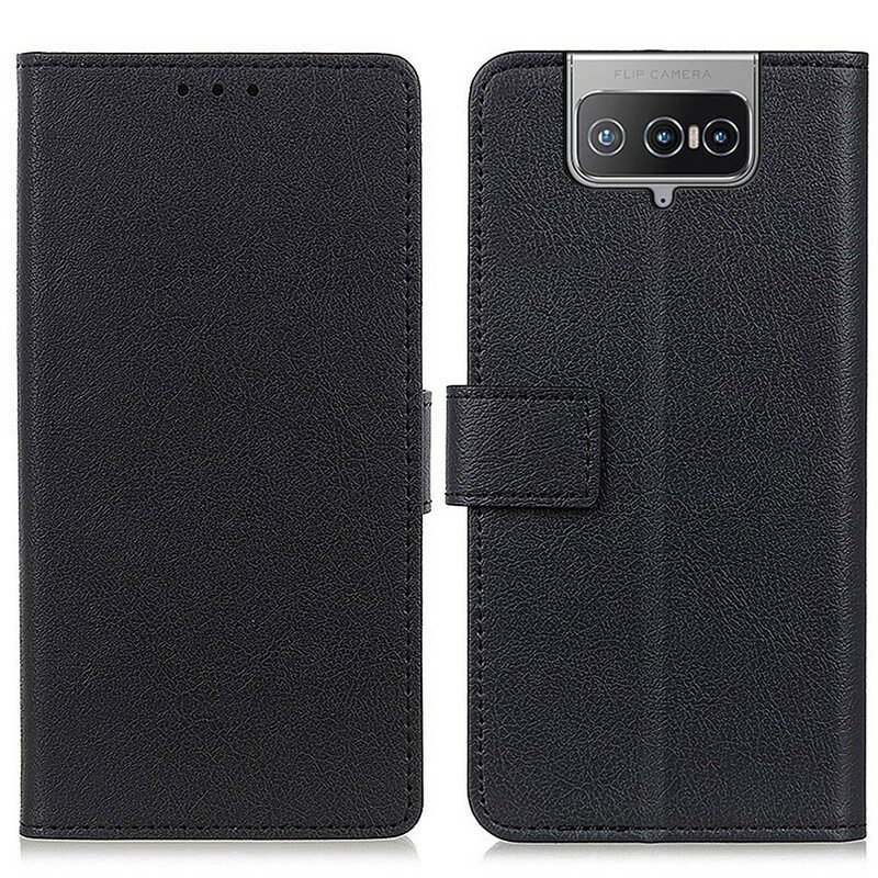 Flip Case voor Asus Zenfone 8 Flip Folio-hoesje Klassieke Klep Van Imitatieleer