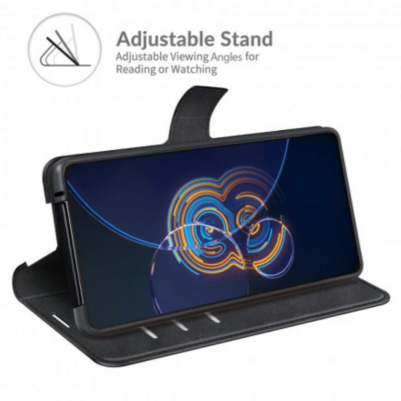 Folio-hoesje voor Asus Zenfone 8 Flip Flip Case Kunstleer Slank