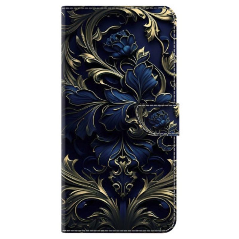 Bescherming Hoesje Poco C65 Blauwe Bloemen