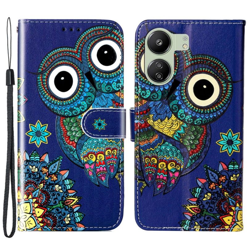 Bescherming Hoesje Poco C65 Blauwe Uil