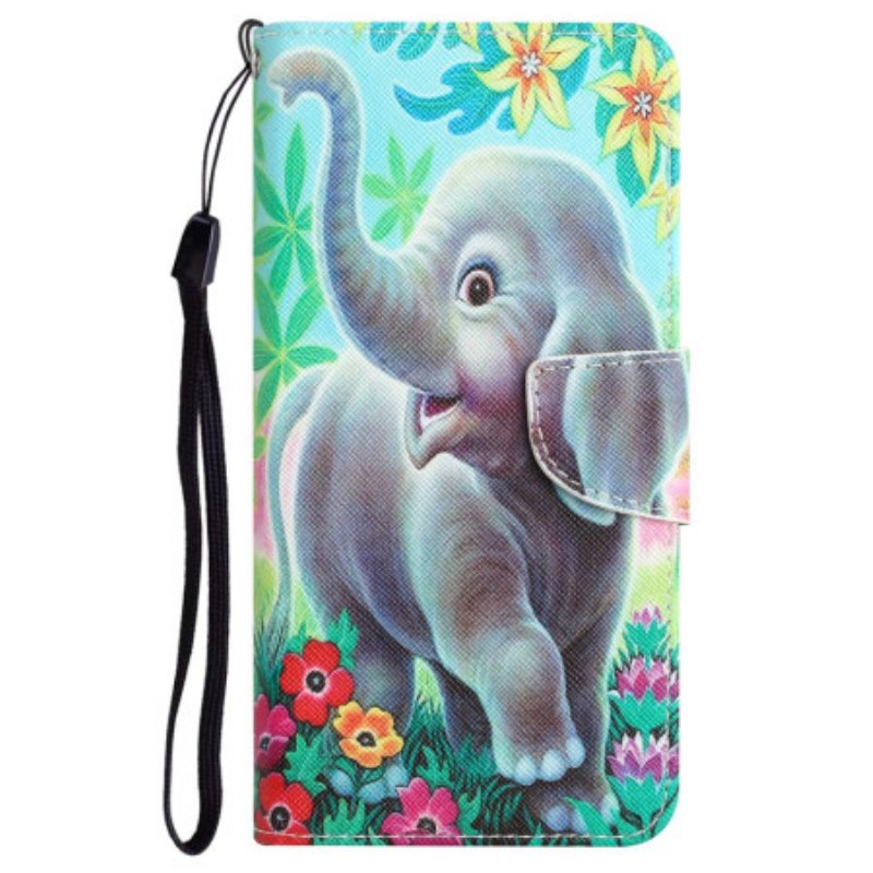 Bescherming Hoesje Poco C65 Leuke Olifant Met Riem