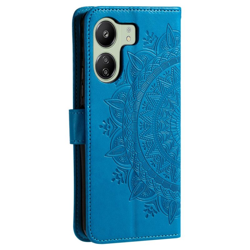 Folio-hoesje Poco C65 Telefoonhoesje Mandala-zon