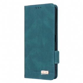 Folio-hoesje Poco C65 Vintage Leereffect