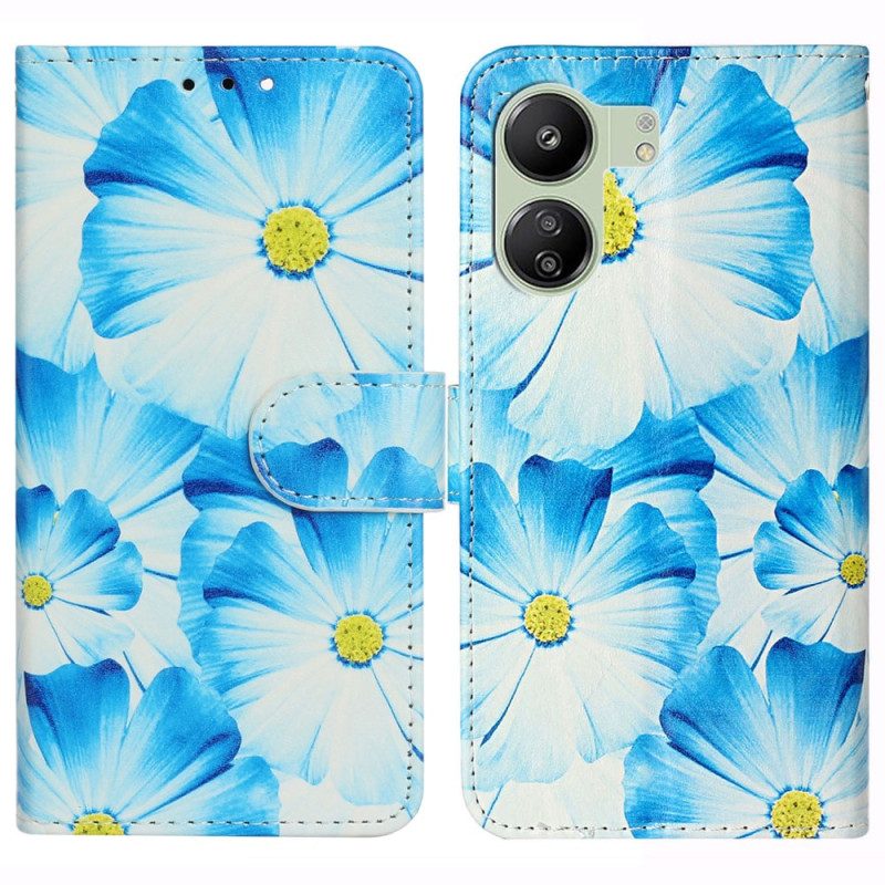 Leren Hoesje Poco C65 Orchideeën Bescherming Hoesje