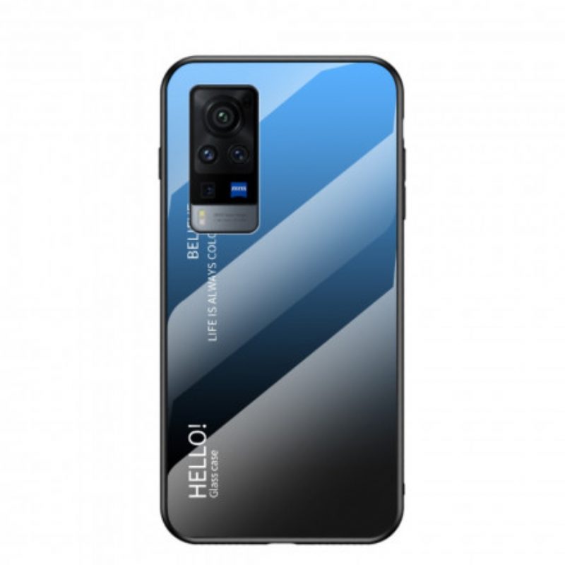 Hoesje voor Vivo X60 Pro Gehard Glas Hallo